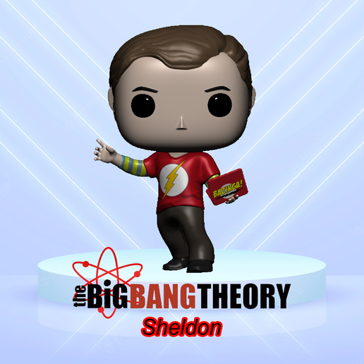 Sheldon funko 3D print model - Mito3D