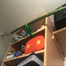 shelf-mounted rod support home e tag&egrave re shelf organization 3d print model - Mito3D