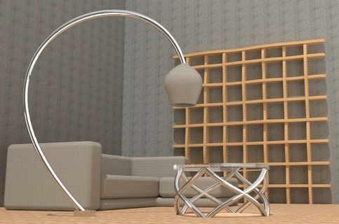 shelf rack furniture living room interior design 3d print model - Mito3D