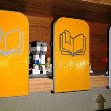 étagère de serre-livres la maison 3d print model - Mito3D