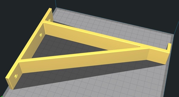 shelf bracket decor shelving shelfbracket plank 3d print model - Mito3D
