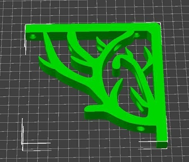 shelf bracket branches leaves shelves support brackets books decoration trees storage book tree 3d print model - Mito3D