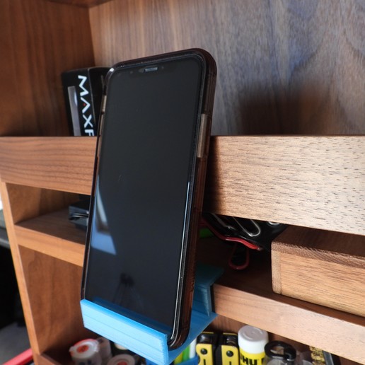 shelf desk phone holder smartphone iphone apple android 3D print model - Mito3D