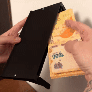 shelf hide bills money secret bill box dollar home euro cash usd wallet 3d print model - Mito3D