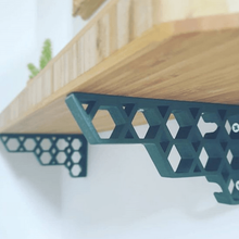 shelf support bracket honeycomb home bookshelf 3d print model - Mito3D