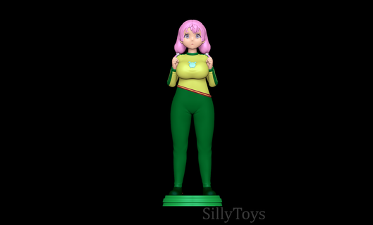 shelia voix jaune tenue extraterrestre contrôle pensée femelle épais anime inadapté démon académie 3d print model - Mito3D
