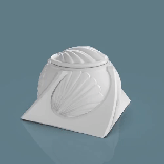 shell jewelery box jewelry sea seashell vase pot flower beautiful modern 3d print model - Mito3D