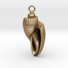 shell colgante.la joyería.colgantes 3d print model - Mito3D