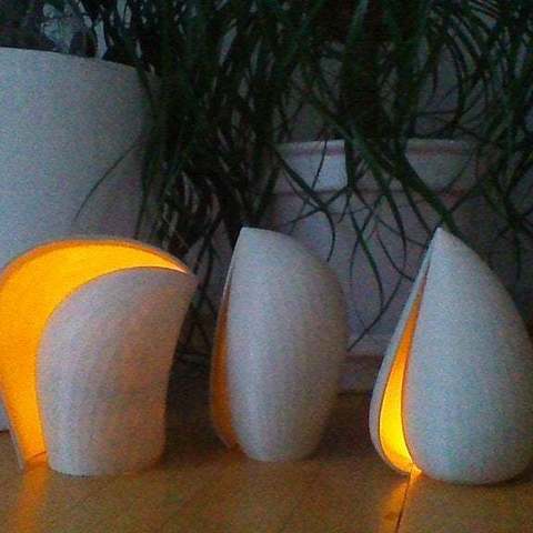 shell shaped led lamp shades home decor 3D print model - Mito3D