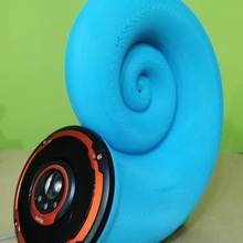 shell speaker 4 inch gadget sound petg 3d print model - Mito3D