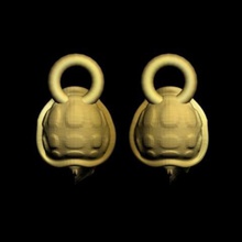 la coquille de tortue des boucles d'oreilles bijoux 3d print model - Mito3D