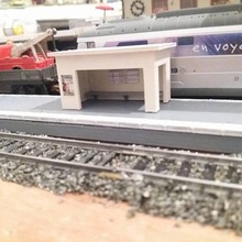 rifugio dock art ho modelisme ferrovia modello catenaria con il treno del segnale patibolo jouef 3d print model - Mito3D