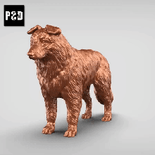 Sheltie v3 arte cão animal brinquedo estatuetas 3d print model - Mito3D