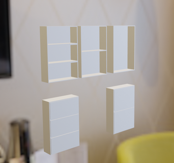 estantería cajones mueble hogar casa sala 3d print model - Mito3D