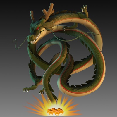 shenron dbz ejderha doğu ejderhası japonya ejderi fanart 3d print model - Mito3D