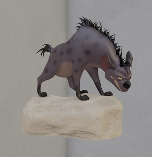 Shenzy leão rei hiena 3d print model - Mito3D