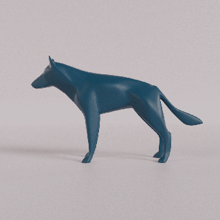 berger chien figure animal art statue 3d print model - Mito3D
