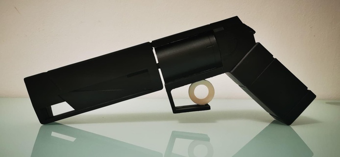 xerife mínimo valoroso pele atirar arma fogo 3d print model - Mito3D