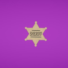 sheriff star game 3d print model - Mito3D