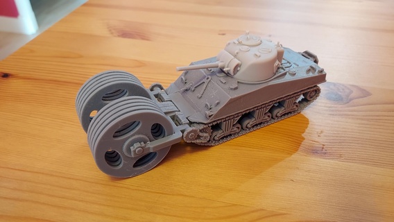 Sherman m4 m4a3 t1e3 1 56 28mm wwii amerikanisch USA Panzer Bolzen Aktion Miniatur Arvernes Entminer 3d print model - Mito3D