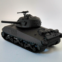sherman m4 tanque réplica de rotação da torre jogo miniatura tabuleiro militar 3d print model - Mito3D