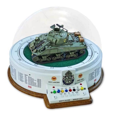 sherman tanque reloj arduino electrónica 3d print model - Mito3D