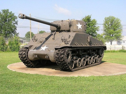 Sherman Panzer niedrig poly Dioramen Tafel Spiel USA Argentinier 3d print model - Mito3D