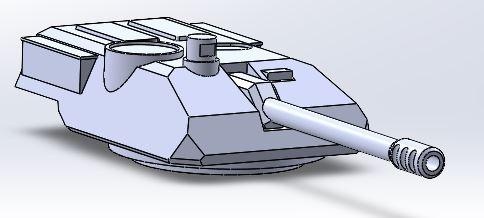 sherman tank turret ug variant 28mm scifi 1 48 3d print model - Mito3D