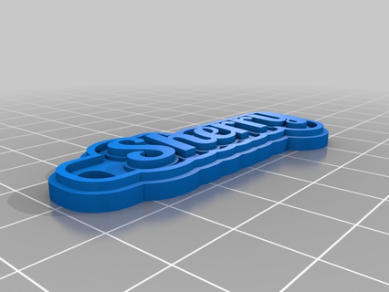 sherry customized keychains 3d print model - Mito3D