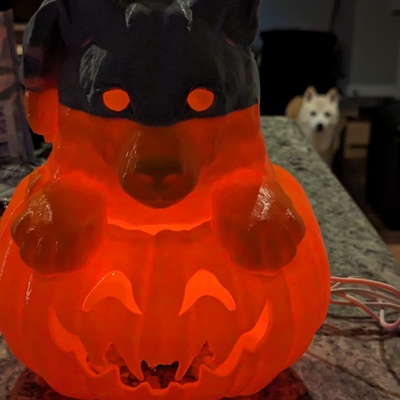 shiba inu pumpkin art free cute 3d print model - Mito3D