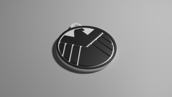 shield key ring marvel ucm avengers art design 3d print model - Mito3D