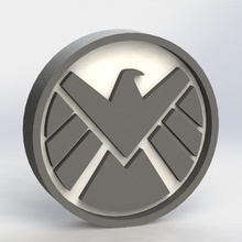 shield logo plaque various marvel logo3d 3d modeling taiced 3dprinting movie 3d print model - Mito3D
