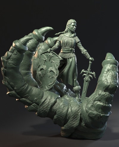 kalkan bakire viking kadın savaşçı fantezi versiyon 75mm 32mm sanat nsfw koleksiyon ragnar lagertha ejderha vikingler 3d print model - Mito3D