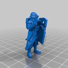 escudo de los hombres art personas las tropas trooper zanja soldado el gass máscara la muerte korps krieg 3d print model - Mito3D