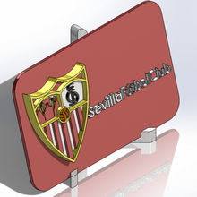 shield plate fc sevilla Kunst Fußball Rosette 3d print model - Mito3D