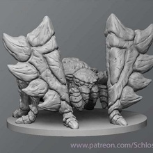 shield spider game toy tabletop monster enemy dungeons dragons dnd 3d print model - Mito3D