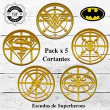 shields superheroes - superhero cookie cutter stl 3d files cold porcelain cookies 3d print model - Mito3D