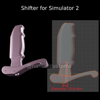 shifter simulateur 2 manipuler décalage bouton sim courses jeu Jeu 3d print model - Mito3D