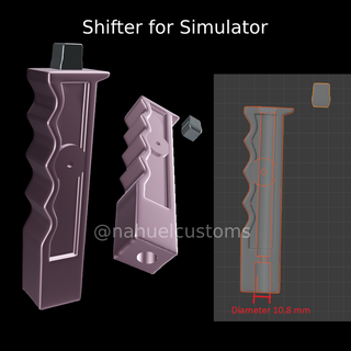 shifter simulatore maniglia cambio pomello sim corsa giochi gioco 3d print model - Mito3D