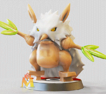 furtif pok lun figurine ventilateur art Pokémon Seedot nuzleaf évolution fanart nintendo 3d Jeu anime 3d print model - Mito3D