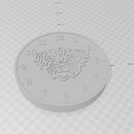 shih tzu orologio cane 3D print model - Mito3D