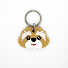 shih tzu model key chains name tag jewelry keychains keychain cute dogs dog shihtzu pet 3d print model - Mito3D