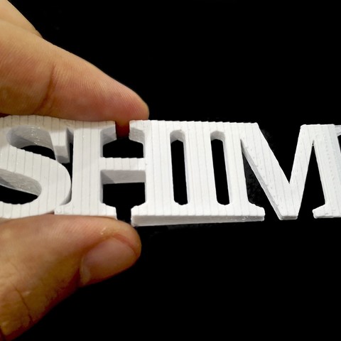 shim aracı kalibrasyon testi kama kapı tamponu 3D print model - Mito3D