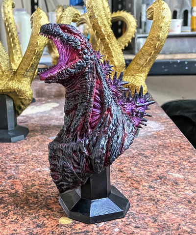 shin godzilla bust monster kaiju statue 3d print model - Mito3D