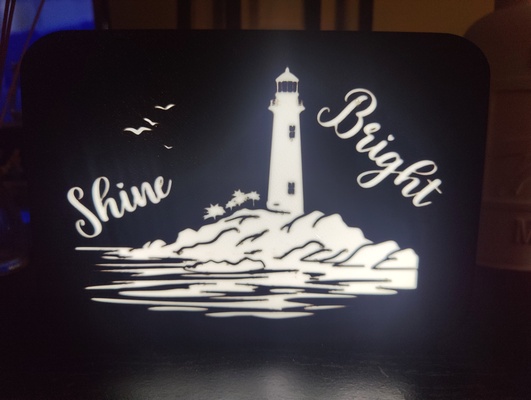 shine bright light box lightbox x1c house lighthouse ams 3d print model - Mito3D