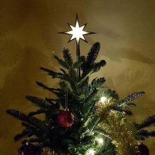 shinning christmas tree star home decoration decorations ornament topper xmas decor 3d print model - Mito3D