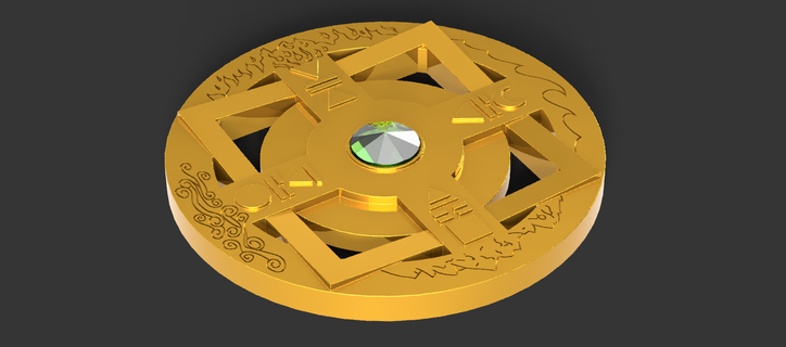 Shinnok amulette mk mythologies 3d print model - Mito3D