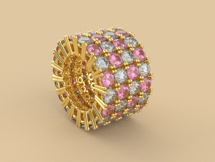brillant rose charme bijoux charme 3d print model - Mito3D