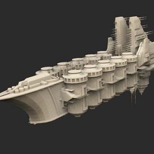 ship 03 warhammer 40k game deathwing hulk space vehicles 3d print model - Mito3D