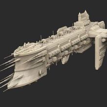 ship 04 warhammer 40k game deathwing hulk space vehicles 3d print model - Mito3D